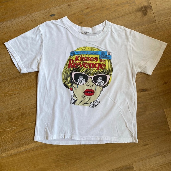 RE/DONE Tops - RE/DONE “Kisses For Revenge” Tshirt